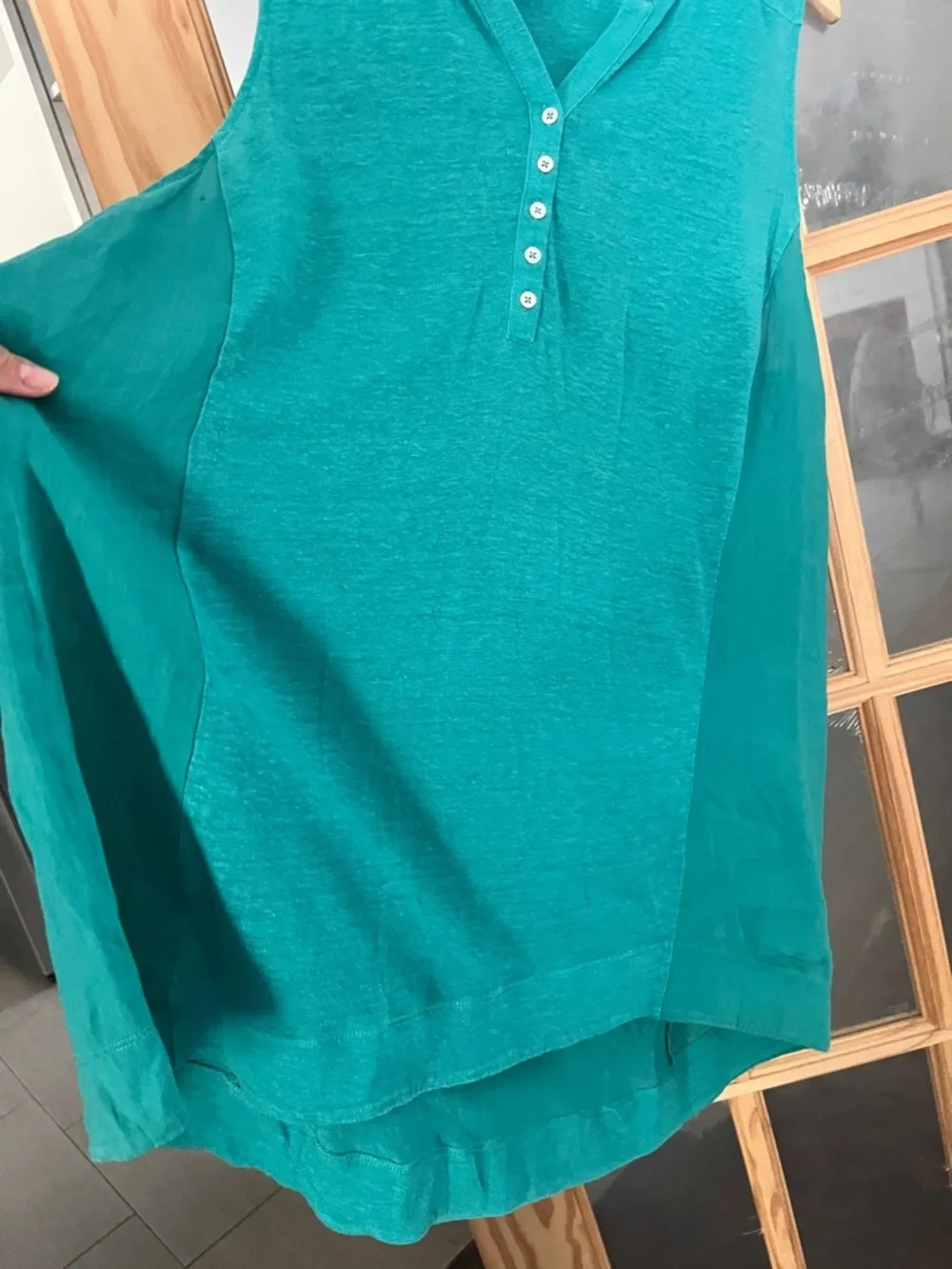 J Jill Tunic  100% Linen sleeveless oversized loose fit sz XL teal